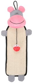 Pet Life Paw-Pleasant Eco-Natural Sisal And Jute Hanging Carpet Kitty Cat Scratcher With Toy