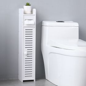 Small Bathroom Storage Corner Floor Cabinet Thin Toilet Vanity Cabinet Bath Sink Organizer Towel Storage Shelf for Paper Holder