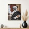 Captain's Guard Pug Framed Canvas Wall Art