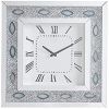 ACME Sonia Wall Clock in Mirrored & Faux Agate 97047