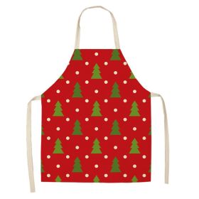 Christmas Style Apron Stain-resistant Sleeveless Apron (Option: Style 1-47to38)