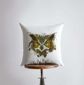 Horn Owl | Owl Gifts | Bird | Brid Prints | Bird Decor | Accent Pillow Covers | Throw Pillow Covers | Pillow | Room Decor | Bedroom Decor (Dimensions: 16x16)