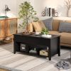 Lift Top Coffee Table with Storage Lower Shelf