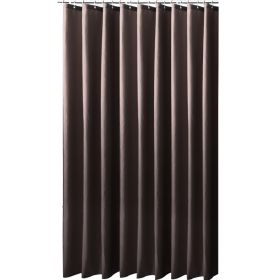 Waterproof Shading Shower Partition Curtain Punch-free (Option: Coffee Color-150 Width 180 Height Hook)